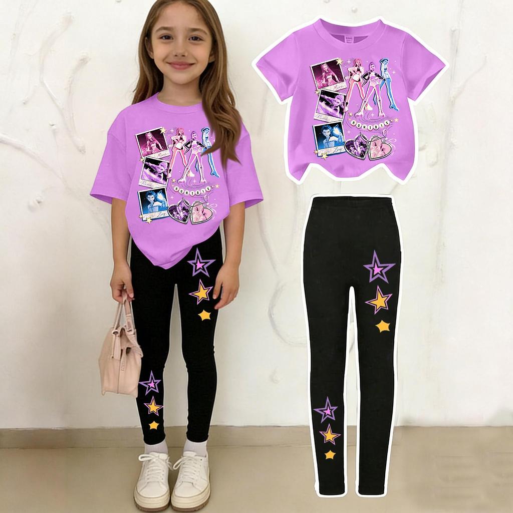 Children's Casual Short-sleeved Printed Short-sleeved Shirt And Pants Two-piece Set