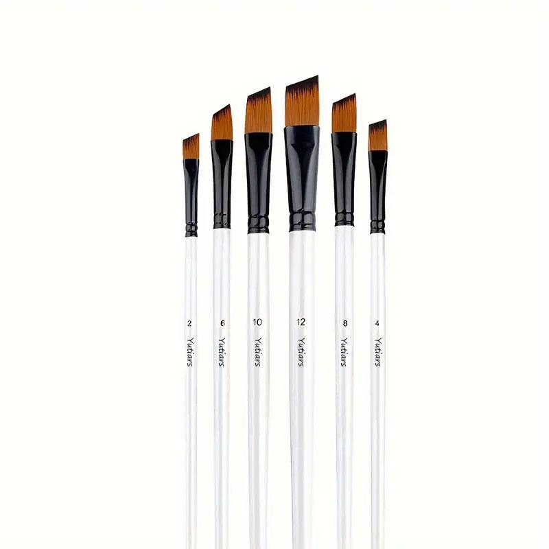 Yutiars Professional Artist Paint Brush Set- 6/24 PCS, Nylon Bristles for Watercolor, Acrylic, Oil Painting, Crafts & Face Body