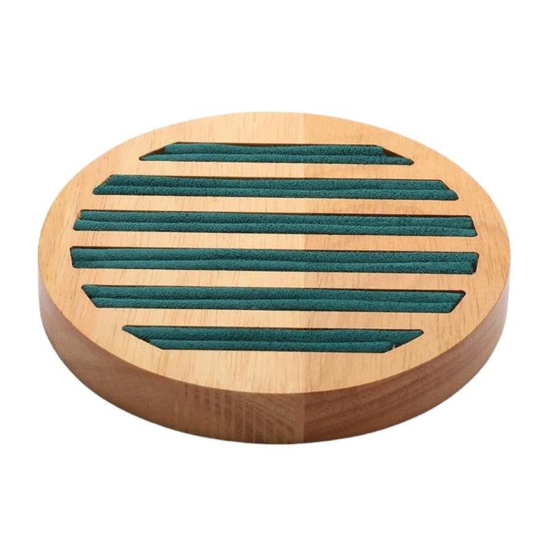 

Round Wooden Jewelry Display Tray Practical Rings Storage Holder For Rings Earrings Bracelets Storage And Organization