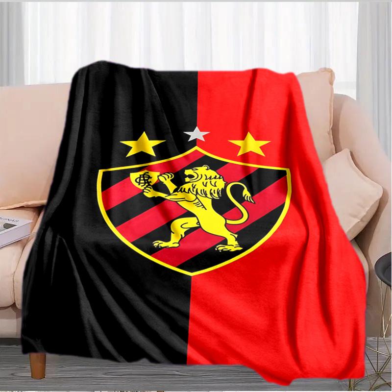 Sport Club Football Crest Printed Throws Blanket Soft Flannel Blankets for Couch Bed Gifts for Men Women Picnic Blanket Christmas Gifts