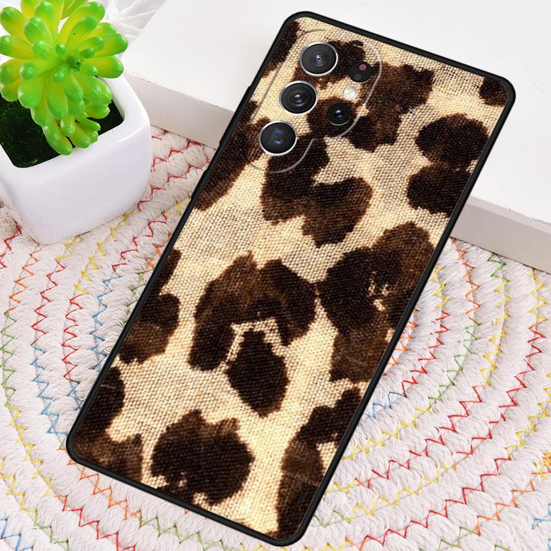 Luxury Leopard Silicone Phone Case For Samsung Galaxy note 10 pro S26 S25 S24 S23 S22 S21 Plus S25Ultra Capa Cover