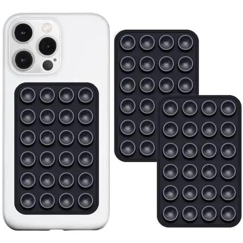 2pcs Phone Holder Silicone Suction Phone Case Installation Anti Slip Adhesive Phone Grip Powerful Grip for Selfies and Videos