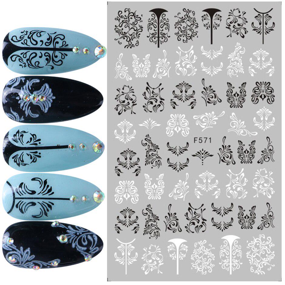 14 Autocollants Décoratifs Pour Ongles - Styles Variés - Faciles à Utiliser - Résine