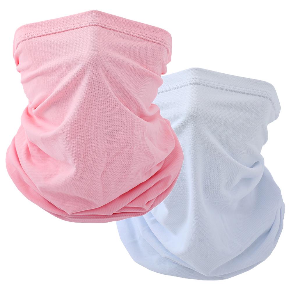 

Summer Ice Silk Sun Protection Neck Gaiter: Motorcycle & Cycling Breathable Headscarf Mask рожевий