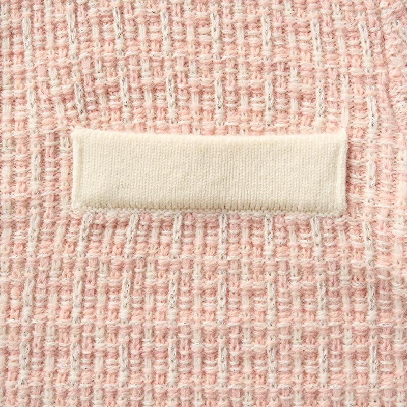 Autumn Style Wool Knit Cardigan with Textured Three-Dimensional Design