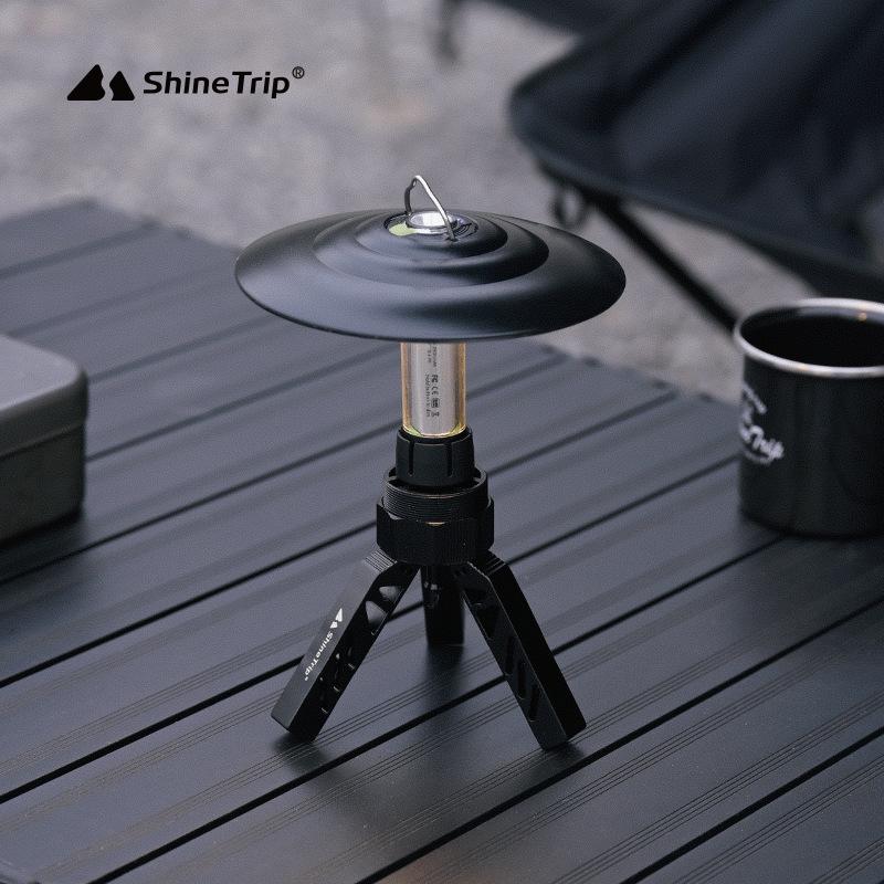 Outdoor Mountain Multi-functional Aluminum Tripod: Camping Rack & Lamp Holder