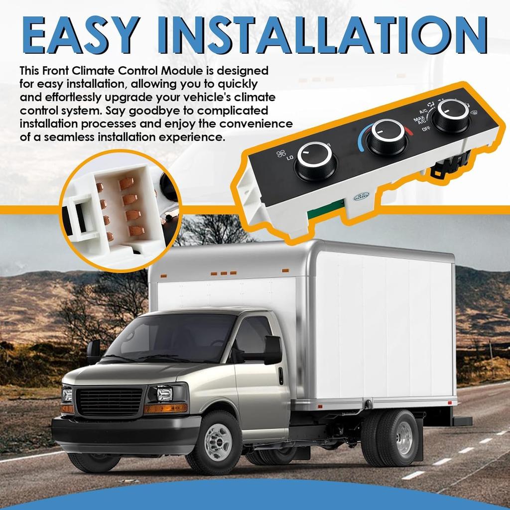 599-217 Heater A/C Control Switch,Front Climate Control Module Compatible With 1996- Chevrolet Express 1500 2500 3500, Chevy C4500 C5500 C6500,1996-