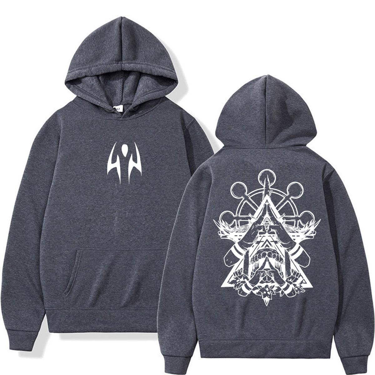 Japan Anime Jujutsu Kaisen Ryomen Sukuna Hoodies Herren Damen Mode Cosplay Beliebtes Manga Sportbekleidung Fleece Locker Trainingsanzug Männlich S gray