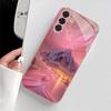 Pink series design glass phone case suitable for Samsung Galaxy S26 S25 S24 S23 S22 S20 FE/Ultra/Plus shockproof back cover