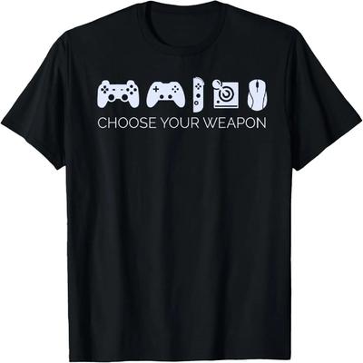 Choose Your Weapon Gamer Nerd Geek Funny Controller DT T-Shirt