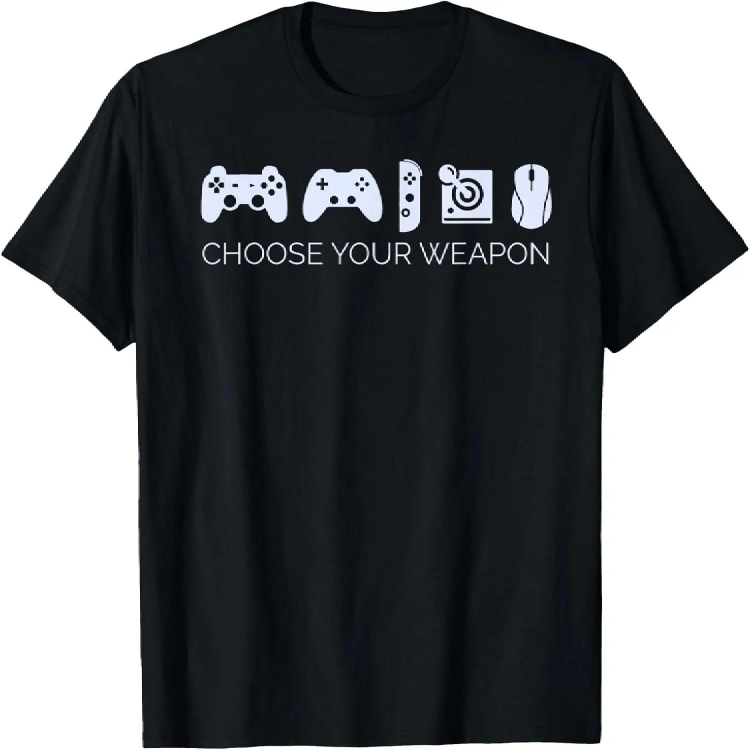 Choose Your Weapon Gamer Nerd Geek Funny Controller DT T-Shirt XXXXXL