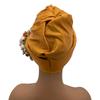 Raw Silk African Turban Cap Flower Headwrap Bonnet Nigeria Wedding Headtie Wedding Party Headgear Turbante Mujer