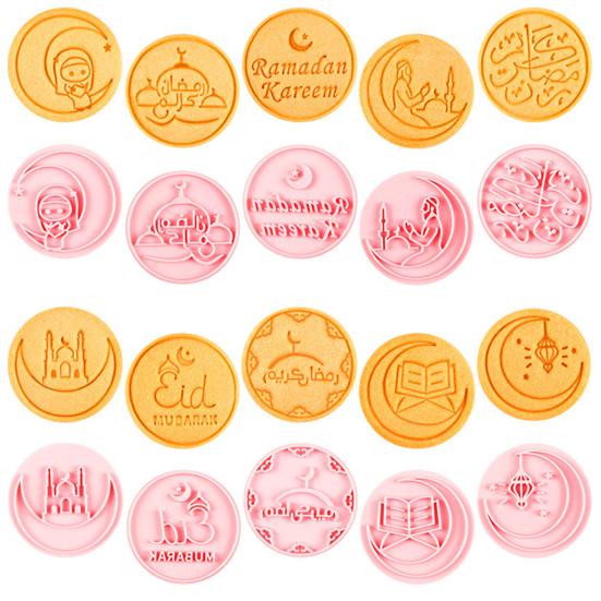10 Pcs Mooncake Molds Different Patterns Clear Texture Heat Resisting Non-stick Easy Demoulding Cooking Star And Moon