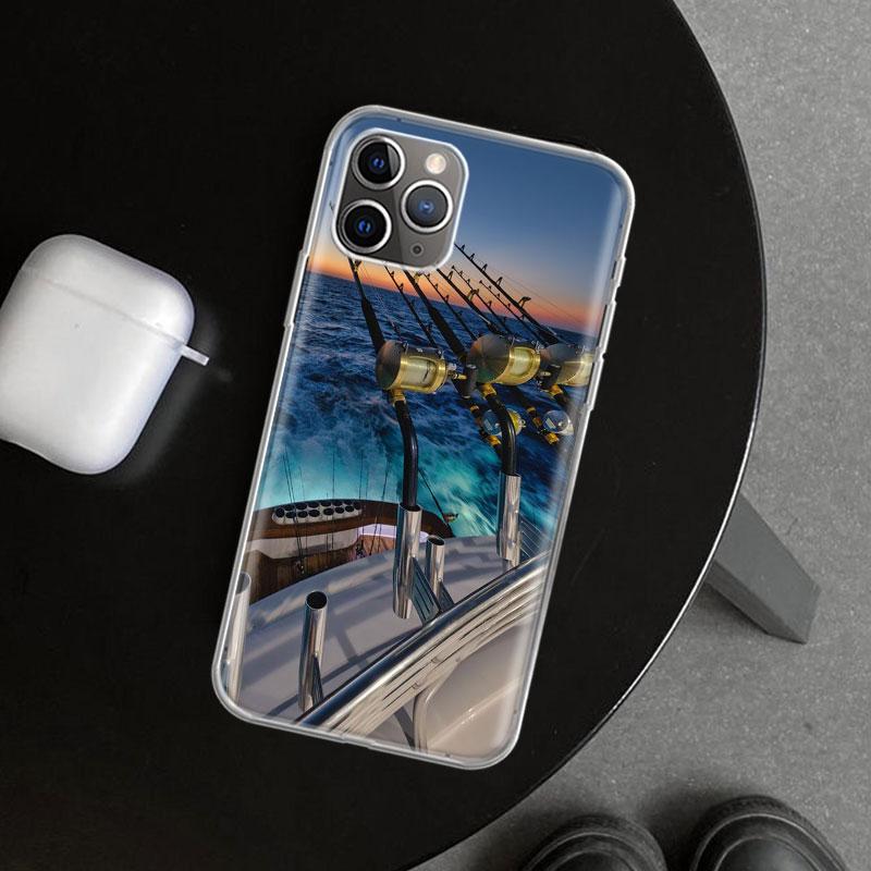 Carp Fish Fishing Rod Hook Phone Case Cover for iPhone 18 11 12 13 Mini 14 15 Plus 16 Pro Max 17 Air 7 8 + SE Art Customized Fundas