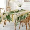 Summer Tropical Palm Leaves Reusable Tablecloth for Table Decor Reusable Waterproof Tablecloth Wedding Party Decorations