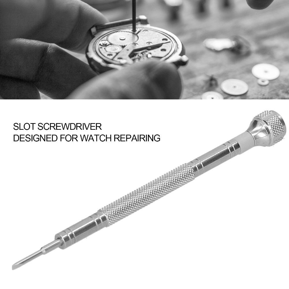 8 Sizes Watch Screwdriver Knurled Handle Design Slot Screwdriver  Professional Repair