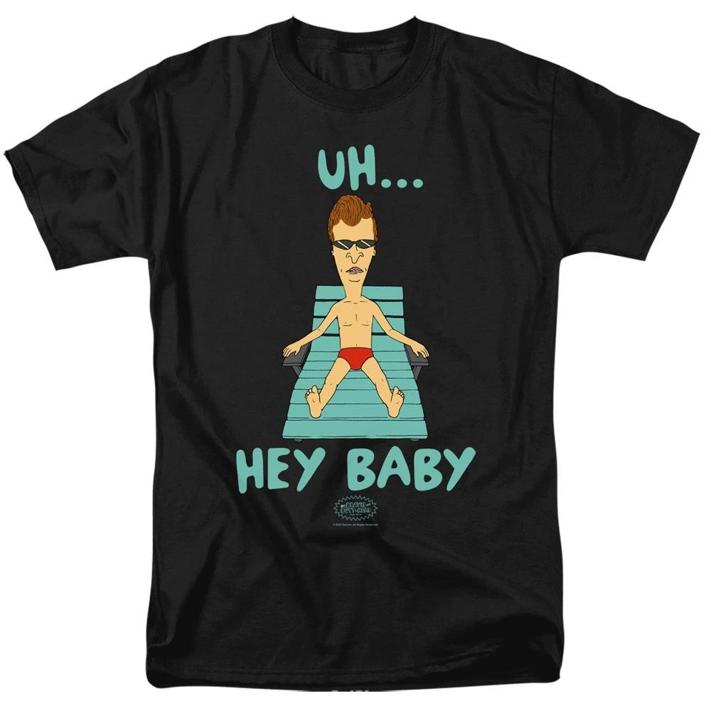Beavis And Butthead - Uh Hey Baby - Unisex Short Sleeve Children's T-shirt - Black