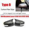 For Mitsubishi Lancer X 10 EX EVO 2008-2016 Side Door Rearview Mirror Cover Cap Trim Shell Sticker Car Styling Accessories Part