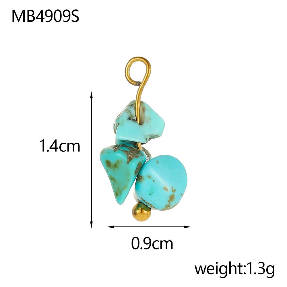 CARLIDANA Rainbow Color Beaded Charm Natural Stone Pendant Beads with Nine Needle Pin for Necklace Earrings DIY Jewelry Making
