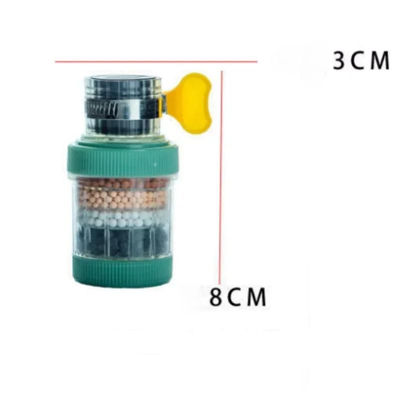 6 Layer Water Filter Tap Purifier Disconnectable 360Degree Splash-proof Rotation Universal Faucet Tap for Home Kitchen Bathroom