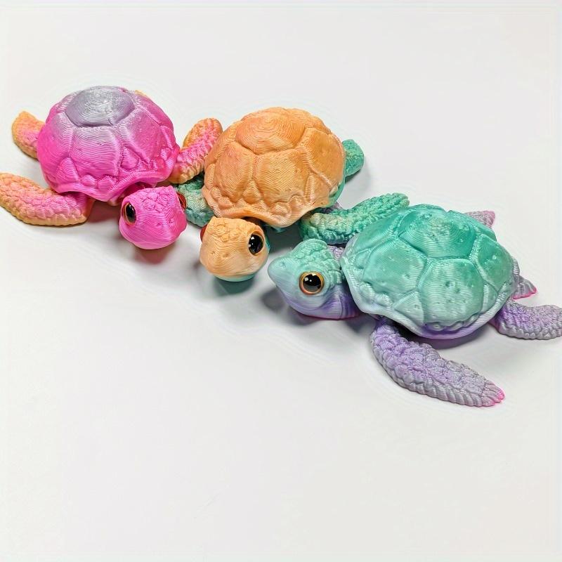 3D Printed Turtle Figurines Movable Joints Creative Collection Desktop Decoration Ornaments Holiday Gifts for Decoration Crafts