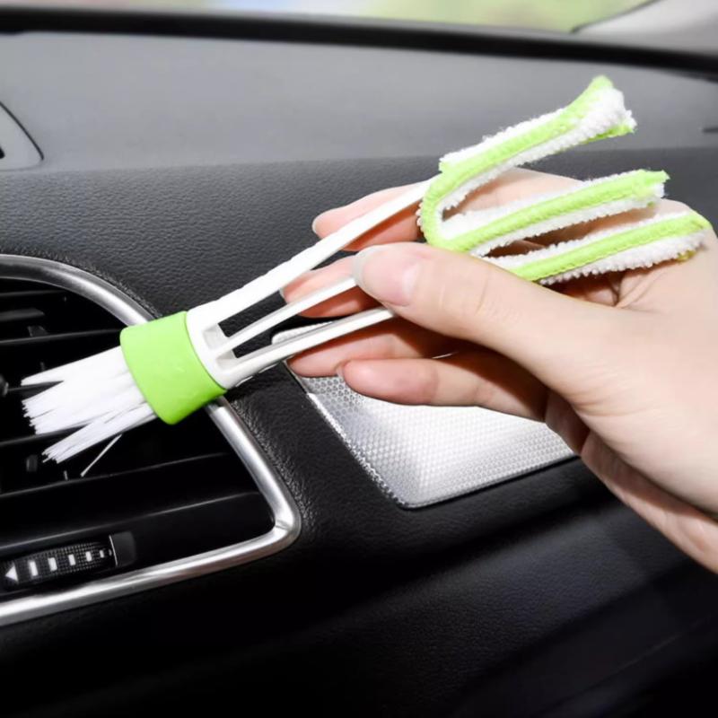 Double Ended Mini Dust Blind Cleaner, Car Vent Window Blind Detail Brush, Keyboard Cleaner, Hand Held Magic Brush Blind Duster