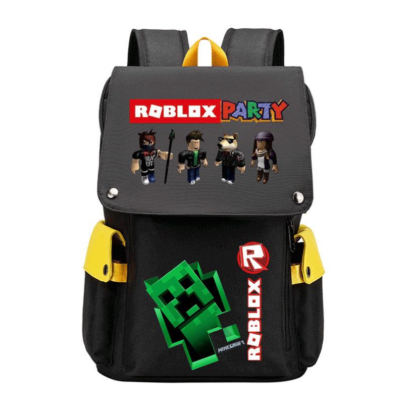 2024 New Student School Bag Robles Printed Backpack Canvas Backpack Men and Women