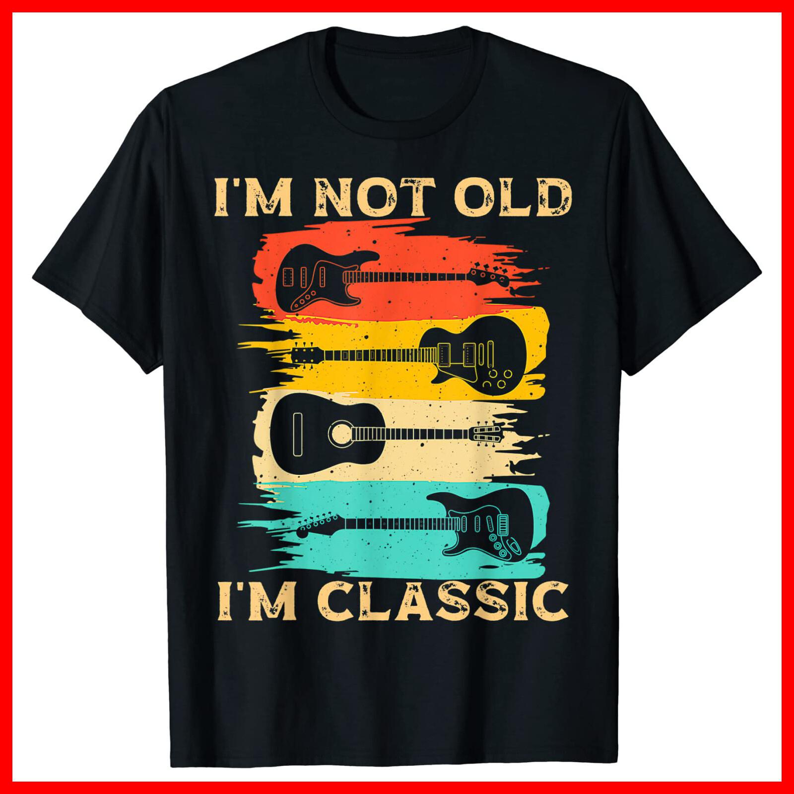 Funny Guitar Design For Men Women Guitarist Guitar Lovers Black T-Shirt S-5XL S