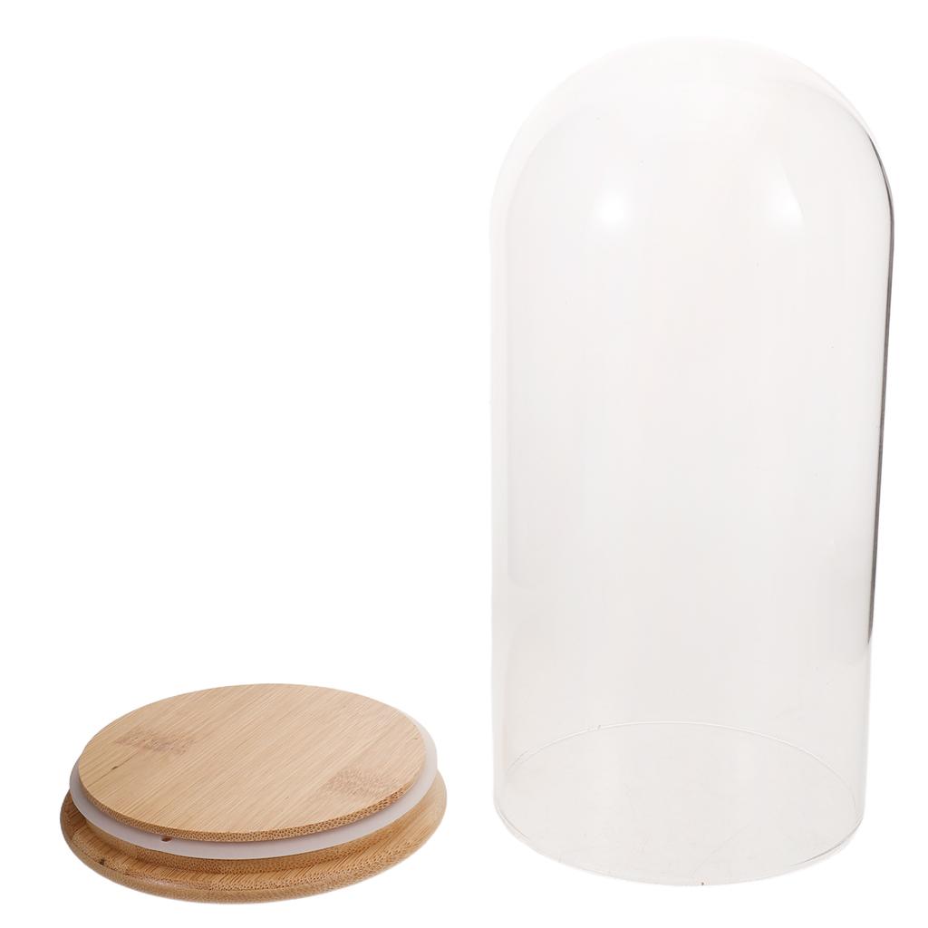 Elegant Glass Dome Cover for Display DIY Keepsakes and Home Decoration Transparent Dustproof Design Stable Base