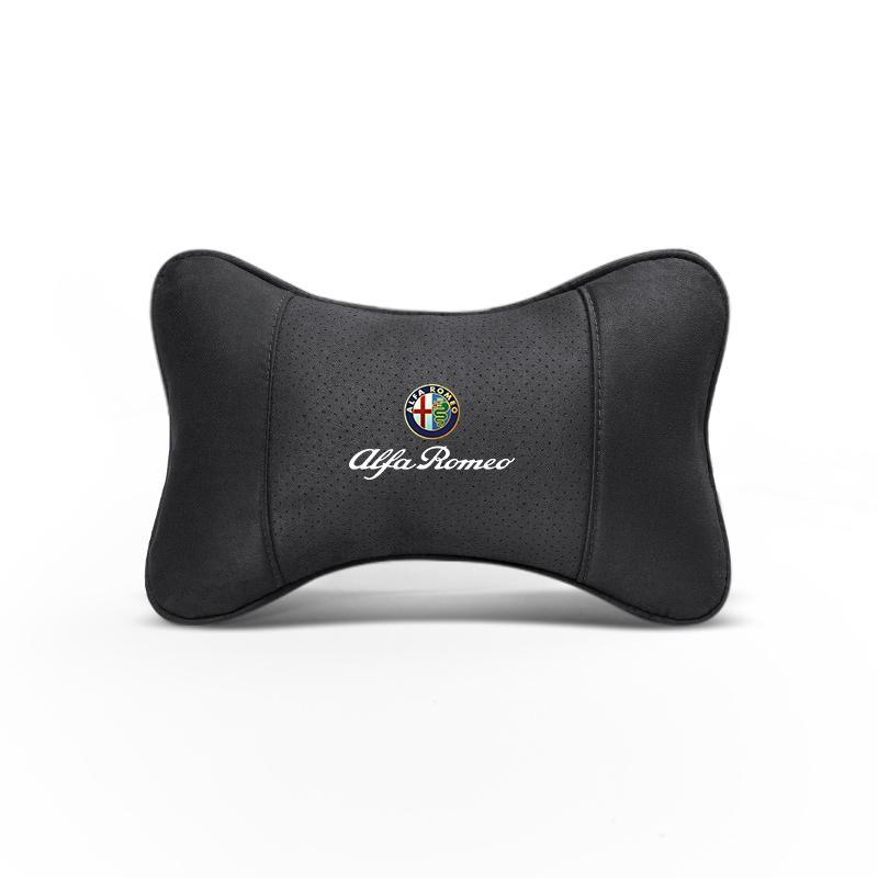 

Car Seat Headrest Soft Suede Neck Pillow For Alfa Romeo 4C 159 Spider Giulia Giulietta 156 Tonale Mito Car Interior Aaccessories чёрный