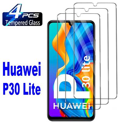 4 vnt. grūdinto stiklo ekrano apsaugai Huawei P30 Lite telefonui
