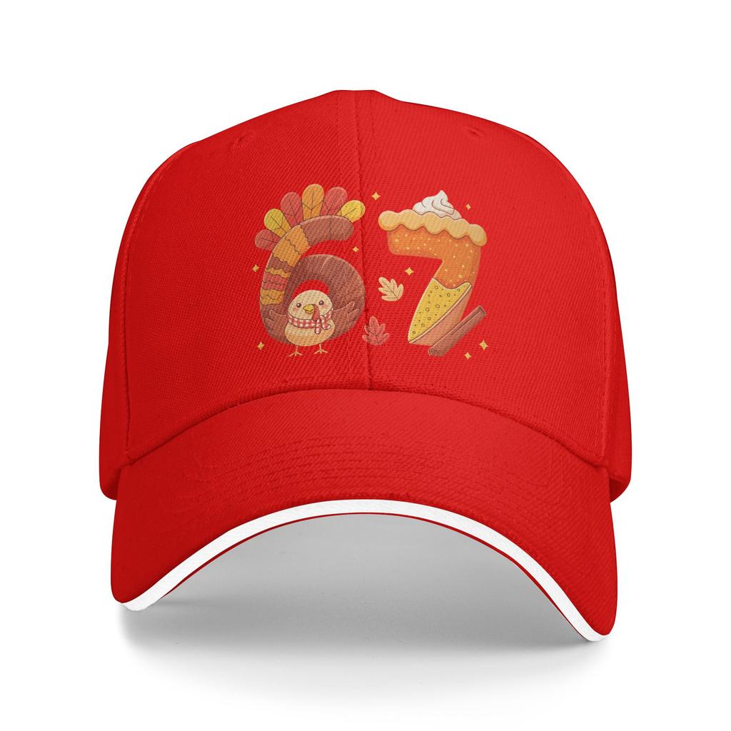 67 Meme Thanksgiving Turkey Day Funny Holiday Six Seven Sun Baseball Cap Summer Men Design Trucker Hat Stylish Baseball Caps