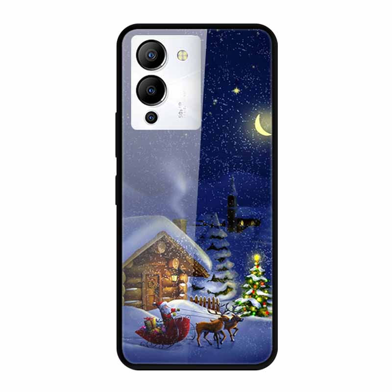 Luxury Shockproof Tempered Glass Back Cover Hard Case For Infinix Note 12 G96 Infinix Note 11pro 11s Protective Cool Phone Cover