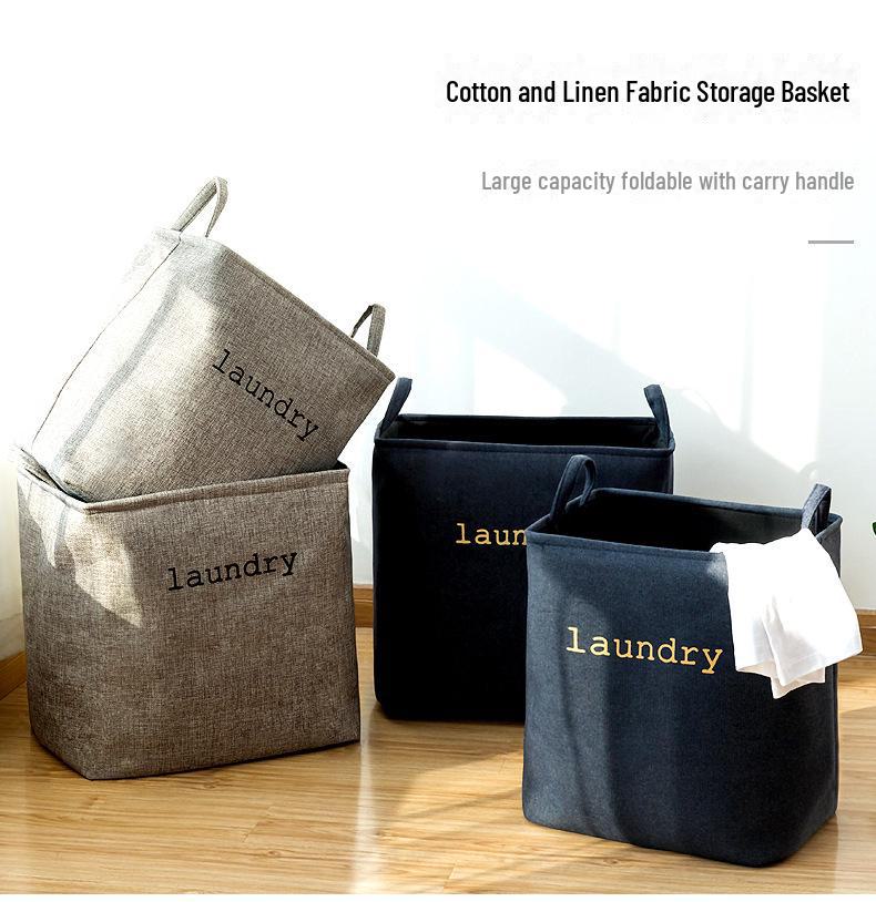 Foldable Laundry & Storage Basket for Clothes and Toys