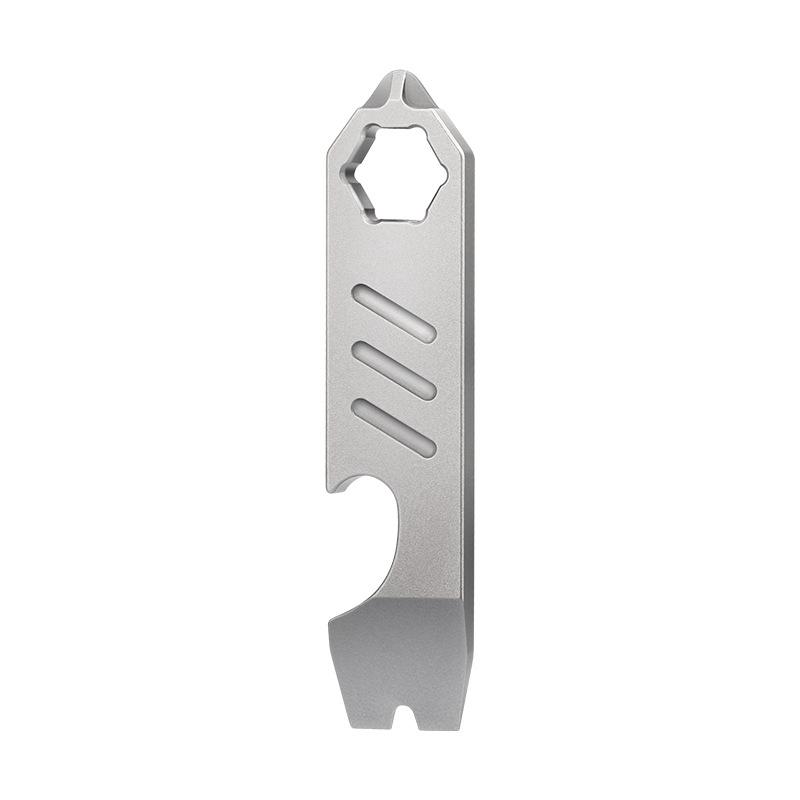 TC4 Titanium Crowbars Alloy Multi Functional Mini Edc Keychain for Outdoor Survival Portable Bottle Opener Pry Batch Head Hole