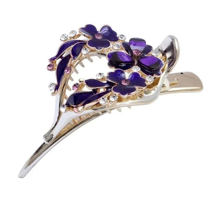 Women Tied Hair Clamping Headwear Korean Version New Fashion Large Women's Peach Heart Clamping Hairpin Hair Accessories