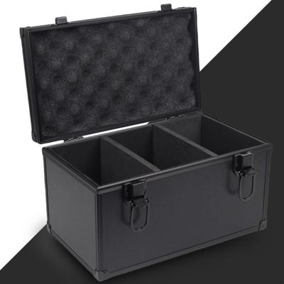 Card Storage Box Case Aluminum Alloy Dustproof Line with Sponge Holder Deck Organizer for