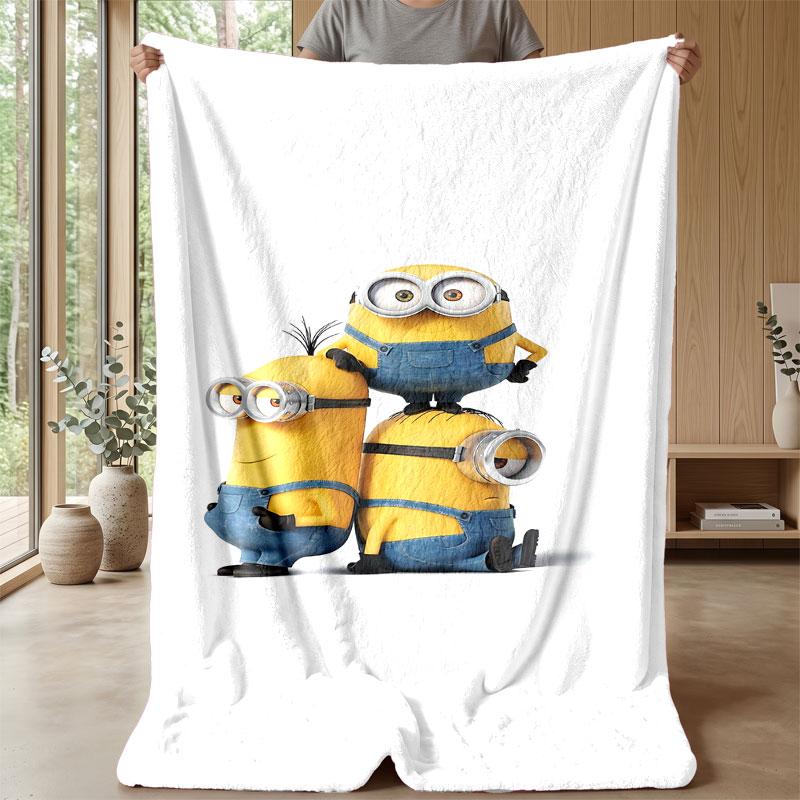 Soft Flannel Blanket Lightweight Cozy Bedroom Living Room CoverMinions Despicable Me