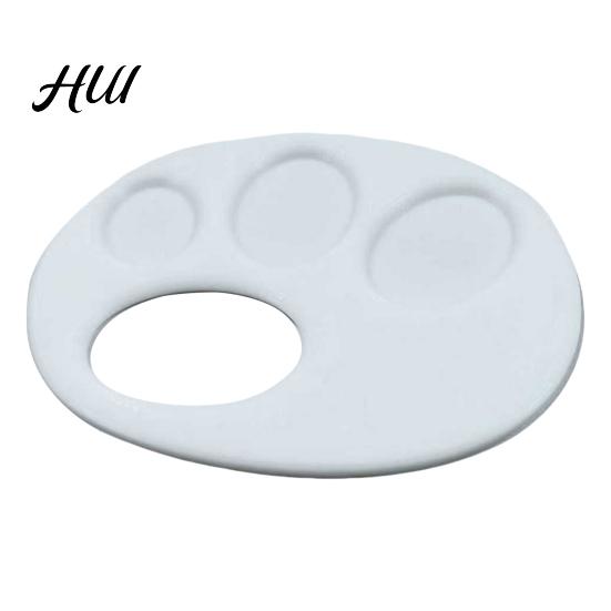 Small Paint Mixing Palette Plastic Tray 3D Printed Finger with Hand Grip Easy to Palettes Clean Portable Painting for Kids Artists Watercolor Acrylic