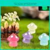 Vibrant Nightlight Mushroom Resin Miniature Cartoon Plant Creative Desk Decor