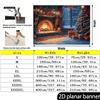 1Pcs Retro Christmas Fireplace Snow Scene Decoration Background Winter Backdrop For Photo Studio Photo Booth Party