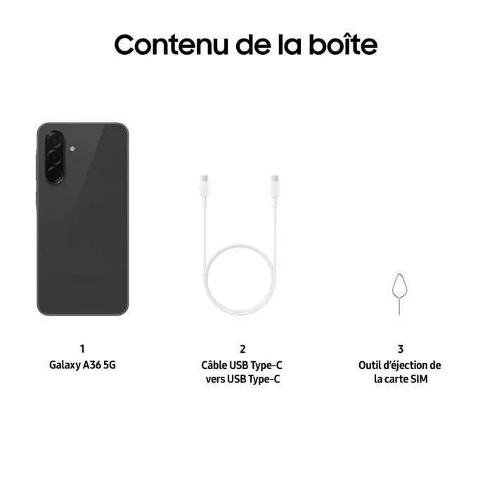 Smartphone SAMSUNG Galaxy A36 5G 128 Go 6.7" 5G Single SIM - Version US (États-Unis)