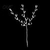 Acrylic Crystal Branches Transparent Faux Branch Christmas Tree Ornament, Bead Drop Stem, Artificial Hanging Icicles Clear Beaded Flower Twig Pick for