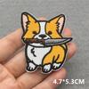 Team Cat Embroidery Patches Appliques For Clothing Diy Sewing Iron On Patches Punk Cartoon Stripes Decoration Accessories