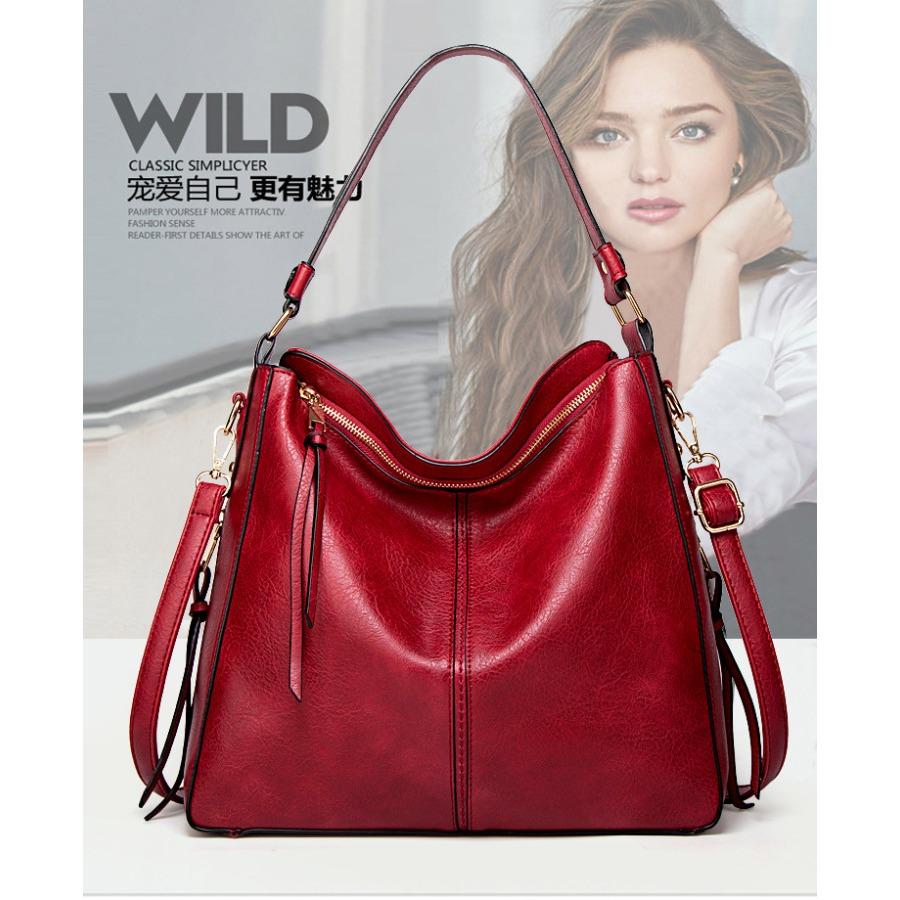 Neue Taschen Herbst Neue Damen Tasche Tragbare Schulter Umhängetasche PU Damen Tragetasche Große Kapazität Tasche