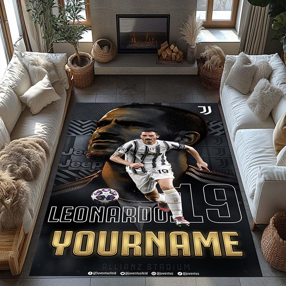 Juventus Personalized Name Area Rug Perfect for Dining Room Playrooms Kitchen Balcony Antislip Carpet Decorate Offices Wedding Party Gift