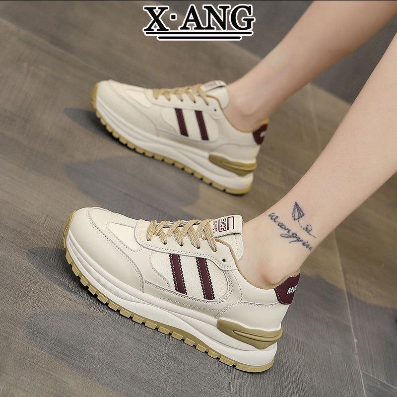 Fleece warm two cotton shoes children's autumn and winter new leather waffle casual sports dad shoes