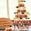 12 Pcs Top Hat Dessert Graduation Season Cake Insert Cakes Wood Paper Cupcake Picks Decor