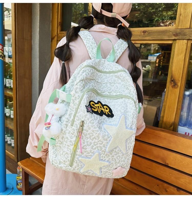 Cute Korean Style Nylon School Backpack For Girls Breathable And Lightweight Durable With High Color Value