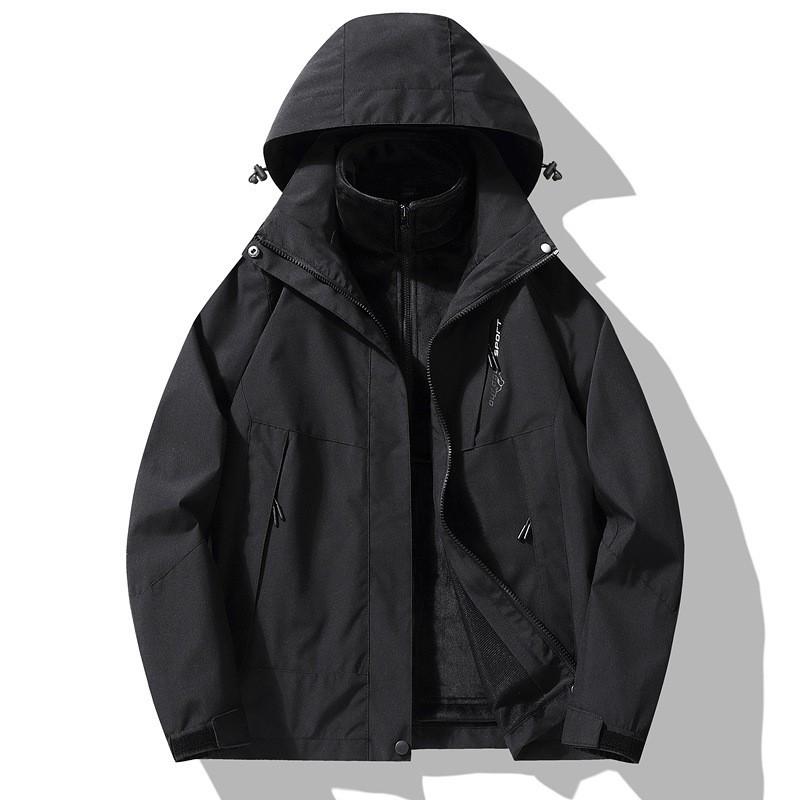 Unisex 3-in-1 Waterproof Windproof Outdoor Jacket With Fleece Liner Hiking Climbing Skiing Small Stature